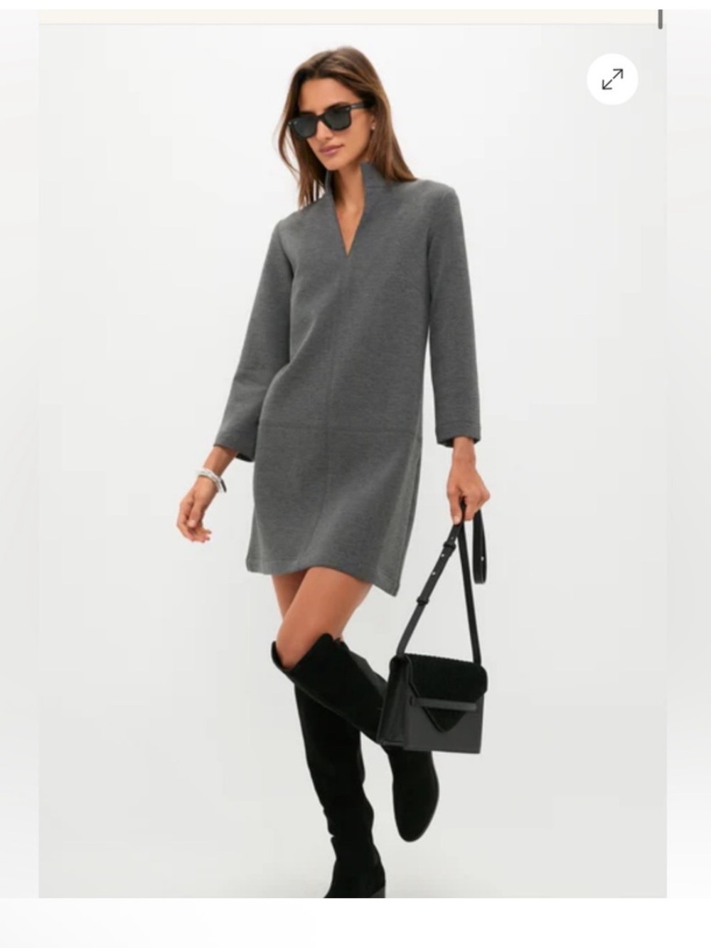 SALE 🌺🌺 Tuckernuck Dark Gray Clifton Dress Gray Sz XS